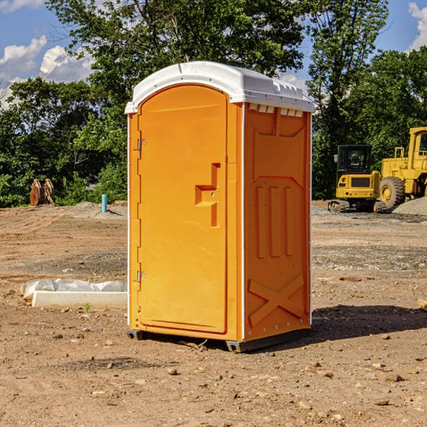 how often are the porta potties cleaned and serviced during a rental period in Pine Ridge